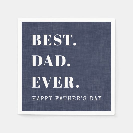最高のパパは永遠に幸福の父の日 スタンダードカクテルナプキン (正面)