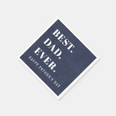 最高のパパは永遠に幸福の父の日 スタンダードカクテルナプキン (角)