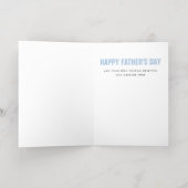 最高のパパは父の日の写真フォイルモダン実在 箔グリーティングカード (内側レイダウン)