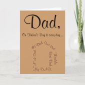 最高のパパは父の日 カード (正面)