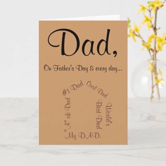 最高のパパは父の日 カード (黄色い花)