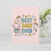 最高のパパは父の日 招待状 (スタンド正面)