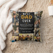 最高のパパは父親の日フォトコラージュ家族 クッション (ブランケット)