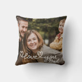 最高のパパは父親の日フォトコラージュ家族 クッション (裏面)