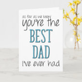 最高のパパは知る限り父おもしろいの日 カード (黄色い花)