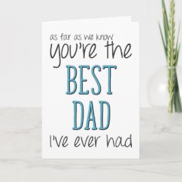 最高のパパは知る限り父おもしろいの日 カード