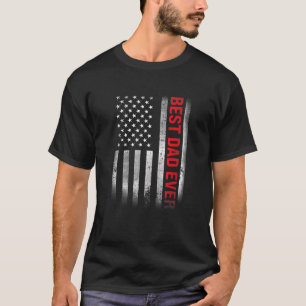 最高のパパは米国の旗ヴィンテージ父の日男性202 Tシャツ