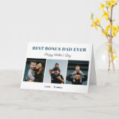 最高のパパは義理の父親の日かわいい写真 カード (黄色い花)