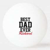最高のパパは赤モノグラムの父日 卓球ボール (正面)