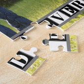 最高のパパは黒い白い父の日の写真 ジグソーパズル (側面)