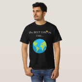 🌍「最高のパパは…世界！👑 | プレミアム脂肪 Tシャツ (正面フル)