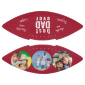 最高のパパはPhoto Redに署名パーソナライズされた アメリカンフットボール (パネル)