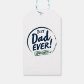 最高のパパへ文字デザイン ギフトタグ (裏面)