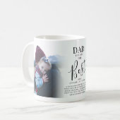 最高のパパへ フォトネームと名言のプレート コーヒーマグカップ (正面左)