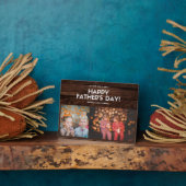 最高のパパへ！写真を追加 – 父はこれを愛する フォトプラーク (側面)