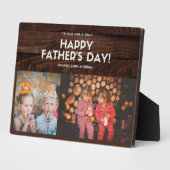 最高のパパへ！写真を追加 – 父はこれを愛する フォトプラーク (側面)