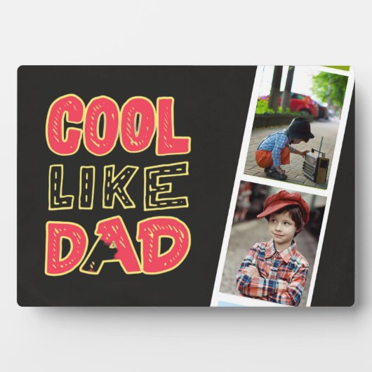 最高のパパへ！写真を追加 – 父はこれを愛する フォトプラーク (正面)