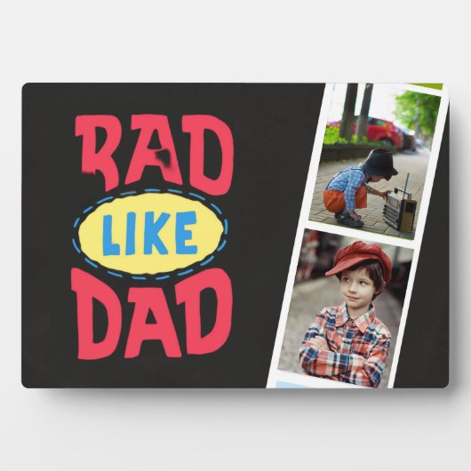 最高のパパへ！写真を追加 – 父はこれを愛する フォトプラーク (正面)