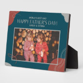 最高のパパへ！写真を追加 – 父はこれを愛する フォトプラーク (側面)