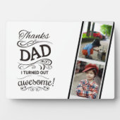 最高のパパへ！写真を追加 – 父はこれを愛する フォトプラーク (正面)