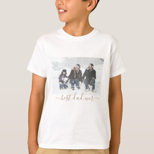 最高のパパを常にカスタマイズする、写真 Tシャツ (正面)