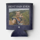 最高のパパを愛すパーソナライズされたる2枚の写真 缶クーラー (正面)