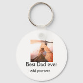 最高のパパを追加する名前イメージファーザー日文字の混乱 キーホルダー (裏面)