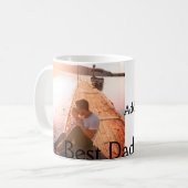 最高のパパを追加する名前イメージファーザー日文字の混乱 コーヒーマグカップ (正面左)