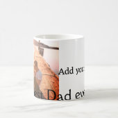 最高のパパを追加する名前イメージファーザー日文字の混乱 コーヒーマグカップ (中央)