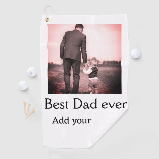 最高のパパを追加する名前イメージファーザー日文字の混乱 ゴルフタオル (インサイチュ)