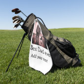 最高のパパを追加する名前イメージファーザー日文字の混乱 ゴルフタオル (グリーン)