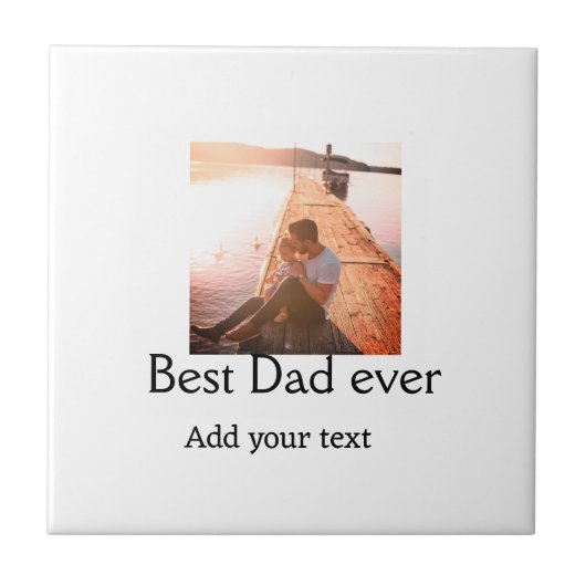 最高のパパを追加する名前イメージファーザー日文字の混乱 タイル (正面)