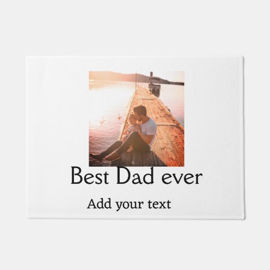 最高のパパを追加する名前イメージファーザー日文字の混乱 ドアマット (正面)