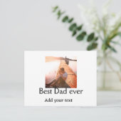 最高のパパを追加する名前イメージファーザー日文字の混乱 ポストカード (スタンド正面)