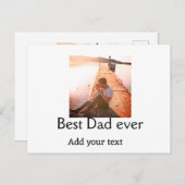 最高のパパを追加する名前イメージファーザー日文字の混乱 ポストカード (正面/裏面)