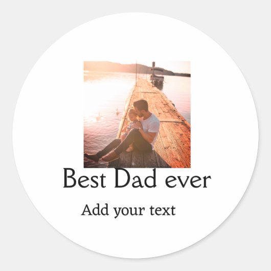 最高のパパを追加する名前イメージファーザー日文字の混乱 ラウンドシール (正面)