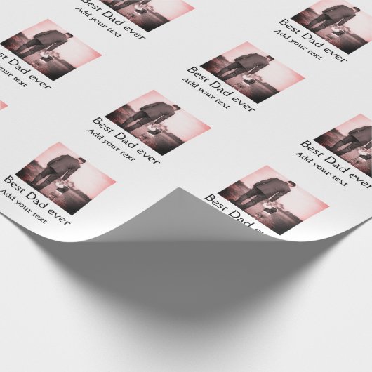 最高のパパを追加する名前イメージファーザー日文字の混乱 ラッピングペーパー (角)