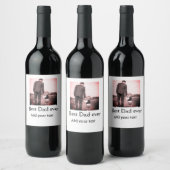 最高のパパを追加する名前イメージファーザー日文字の混乱 ワインラベル (ボトル)