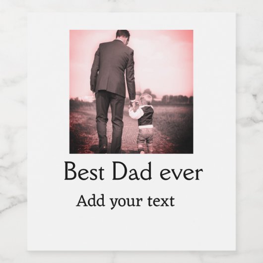 最高のパパを追加する名前イメージファーザー日文字の混乱 ワインラベル (シングルラベル)