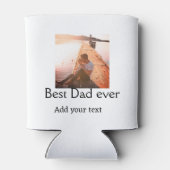 最高のパパを追加する名前イメージファーザー日文字の混乱 缶クーラー (裏面)