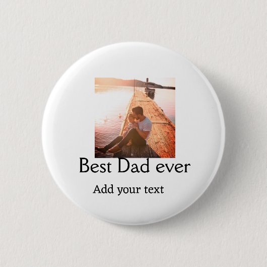 最高のパパを追加する名前イメージファーザー日文字の混乱 缶バッジ (正面)