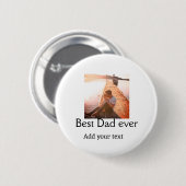 最高のパパを追加する名前イメージファーザー日文字の混乱 缶バッジ (正面&裏面)