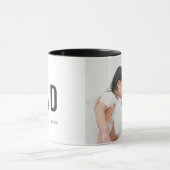 最高のパパイバー黒シンプルPhoto Mag マグカップ (中央)