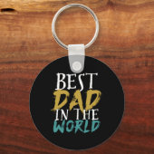 最高のパパイン・ザ・ワールド父親の日 キーホルダー (正面)