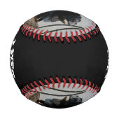 最高のパパエカスタムバータイポグラフィグランジブラック 野球ボール (裏面)