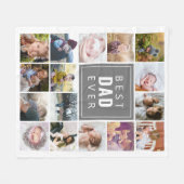 最高のパパエカスタムバーパーソナライズされた フリースブランケット (正面(横))