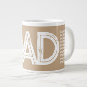 最高のパパエバはっきりしたタイポグラフィ ジャンボコーヒーマグカップ (正面右)