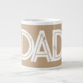 最高のパパエバはっきりしたタイポグラフィ ジャンボコーヒーマグカップ (正面)