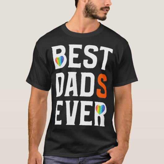 最高のパパエバインボーハートゲイ親の父D Tシャツ (正面)