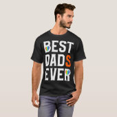 最高のパパエバインボーハートゲイ親の父D Tシャツ (正面フル)